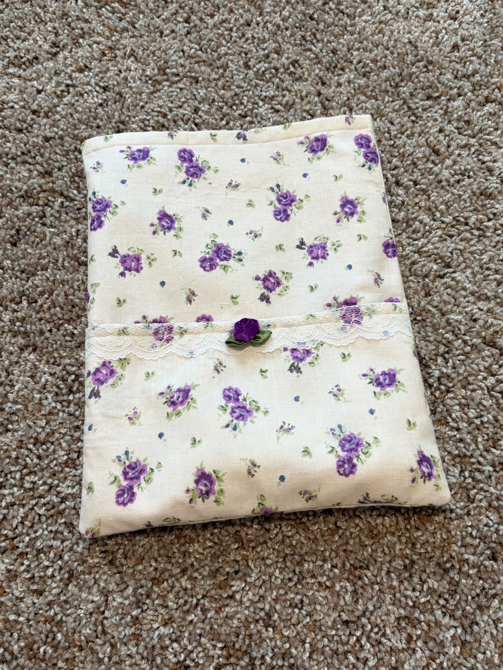 Floral Fabric Book Sleeve